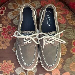 Men's Sperry Size 10M Brown And Tan Shoes
